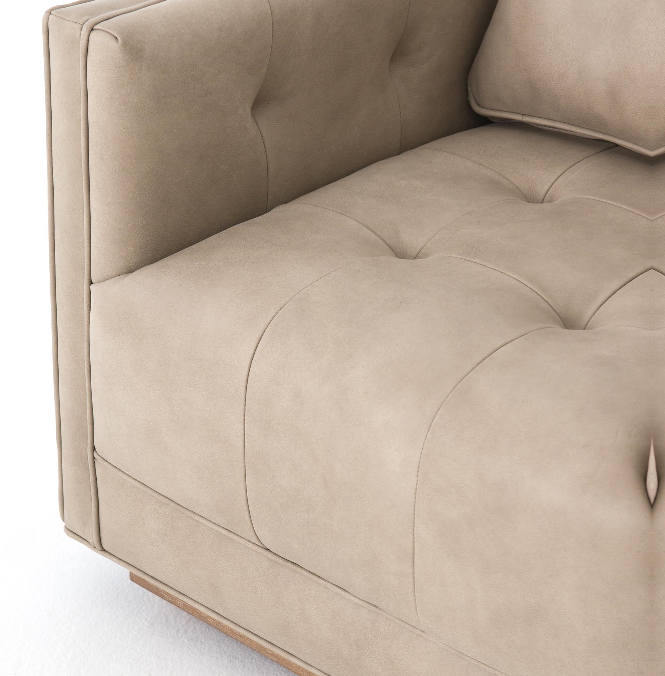Four Hands Kiera LRUFHCKEN224 Leather Swivel Chair Umber Natural